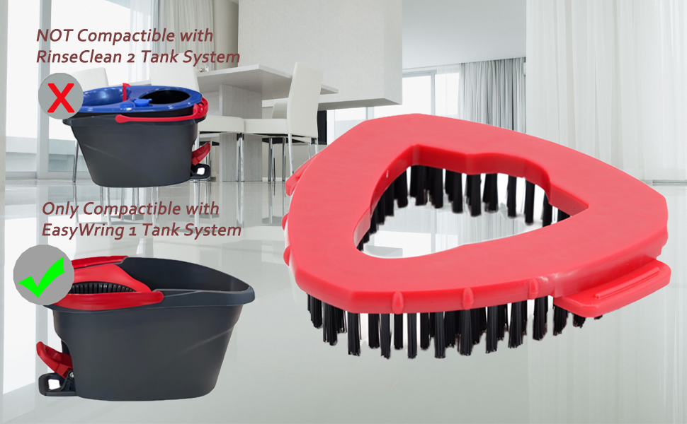 2 Pack Scrub Brush Floor Brush Head Compatible with Spin