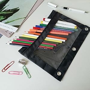 3 rings binder pouch