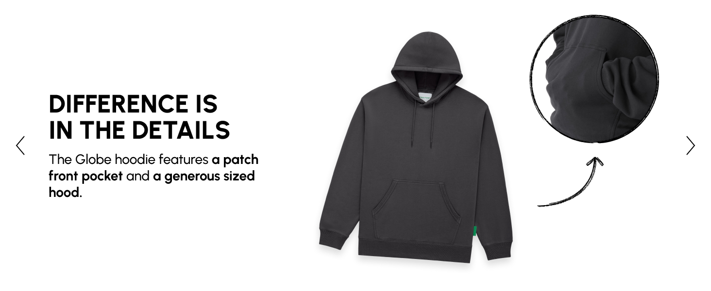 Future Planet Mens Globe Premium French Terry Lined Soft Cotton Pullover Hoodie Sweatshirt