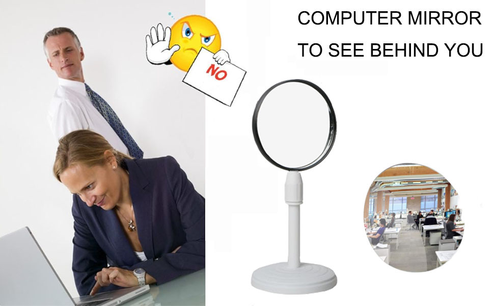 1PC Desk Rearview MirrorMonitor Mirror,Office Cubicle