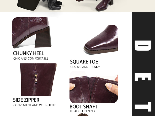 Amazon.com | VOZTOLLS Knee High Boots for Women Square Toe