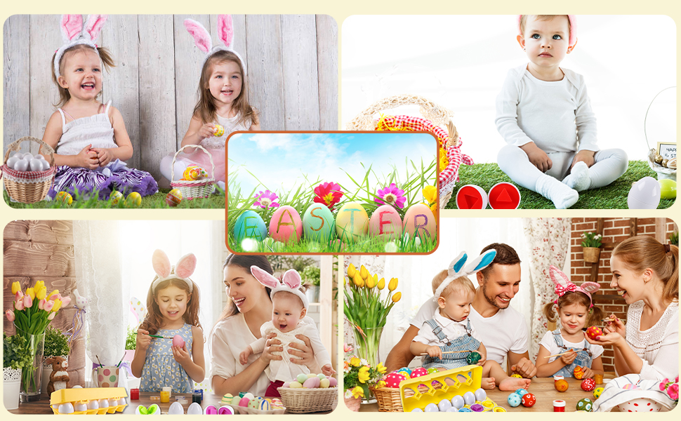 Juguetes infantiles con huevos de Pascua 