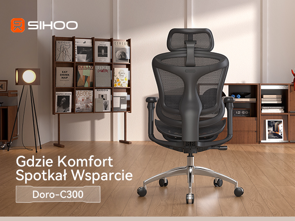 SIHOO Doro C300 Ergonomiczne krzesło biurowe z ultramiękkimi