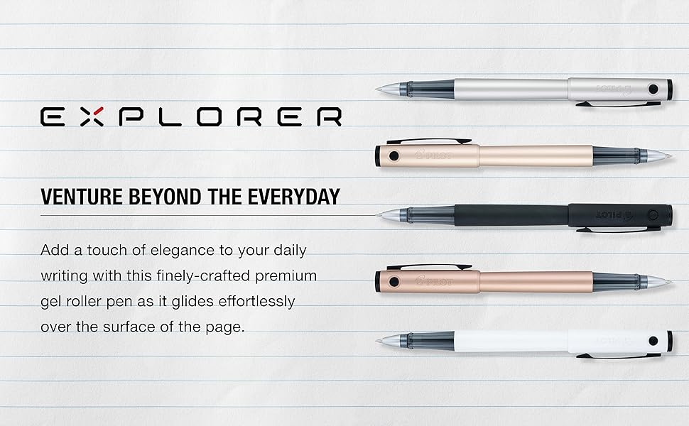 ピロぺ Amazon.com : PILOT Explorer Lightweight Gel Rollerball Pen