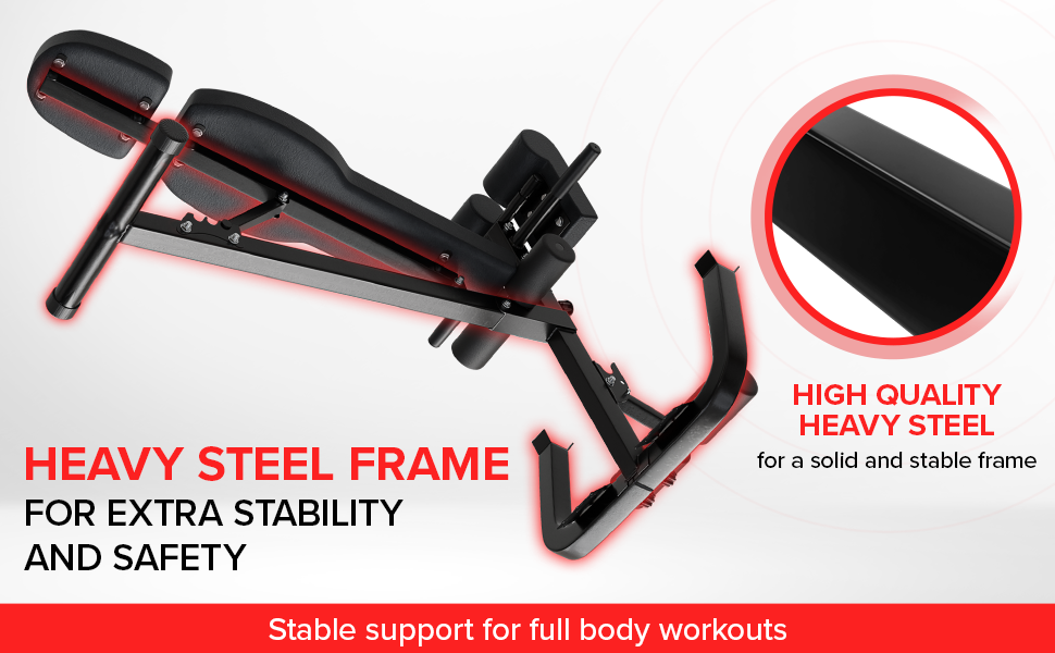 Heavy Steel Frame, training bench, leg bench, bench for working out, reebok workout bench, weight