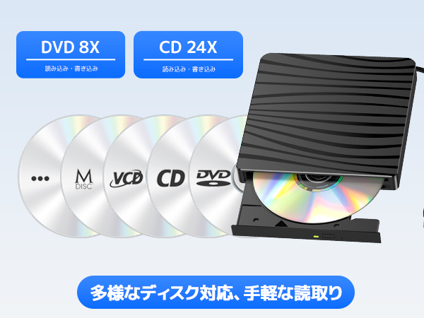 Amazon.co.jp: 【2025新型・低騒音】外付けDVDドライブ ゼブラ柄