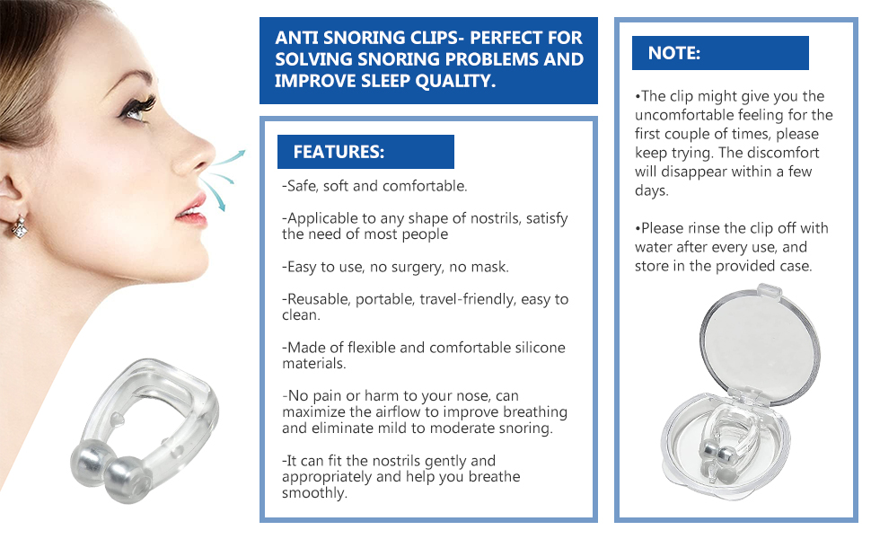 anti snoring nose clip snoring device snoring stopper for men