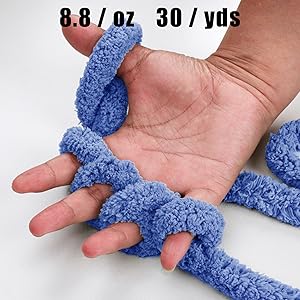 Country Blue Bulky Chunky Chenille Yarn for Hand Knitting  
Country Blue Extra Bulky Chunky Yarn for DIY Blankets  
Coun Ec7f5fec 1ee7 4a2c 9beb 2061659d9168. CR0,0,1600,1600 PT0 SX300 V1