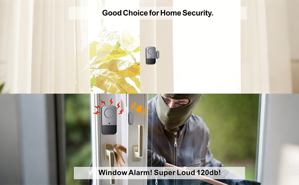 Portable Magnetically Triggered Door Window Alarm Sensor 120DB Door Alarms