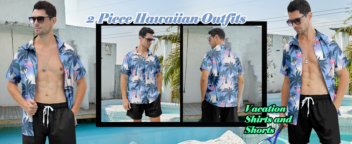 Palm Tress 2 piece Matching Sets for Men