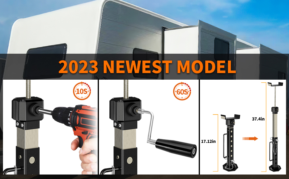 JHdril RV Slide Out Supports Jacks 17" to 37", Heavy Duty