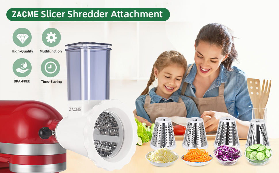 Updated Slicer/Shredder Attachments for KitchenAid Stand Mixers, Food
