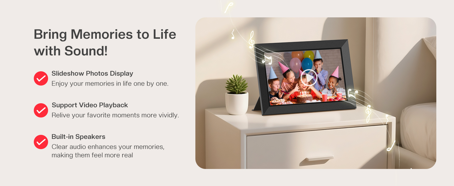 frameo digital frame wifi picture photo video share moment from phone