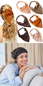 Floral Elastic Hair Bandanas
