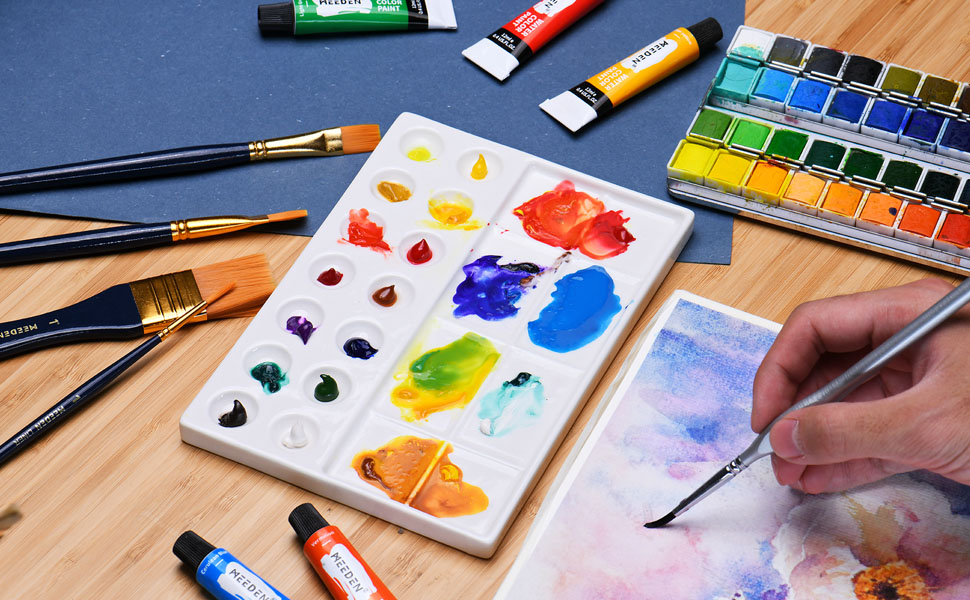 Studio Porcelain Paint Palette Tray,Artist Mixing Colour Tray