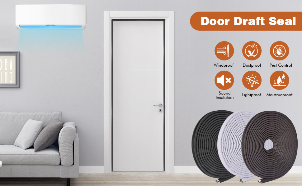 KAPOOSY Door Weather Stripping, Soundproof Kerf Weather Stripping for KAPOOSY Door Weather Stripping, Soundproof Kerf Weather Stripping for