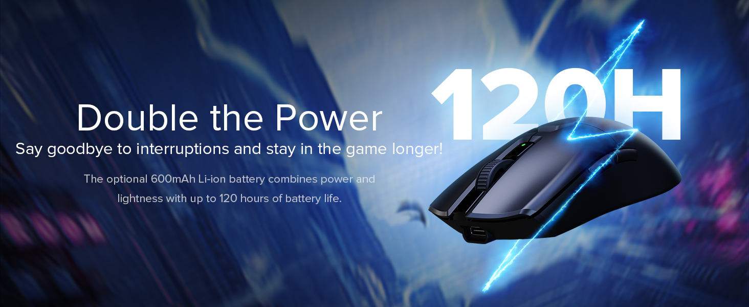 Rechargeable Battery 120hours life 