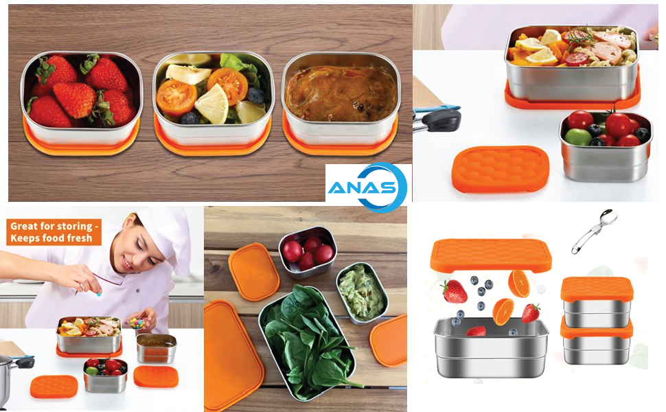 Anas Small Stackable Snack Containers LeakProof