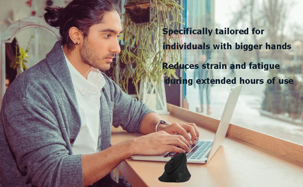 Wireless Mouse Ergonomic Large Vertical Mouse for Big Hands