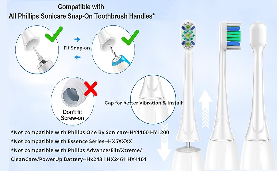 Electric Brush Head Compatible with Philips Sonicare