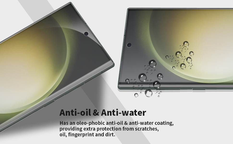 Galaxy S23 Ultra Screen Protector, QUESPLE 2 Pack Shatterproof Premium