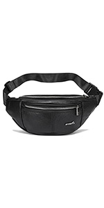 Leather Waist Bag Multiple Pockets