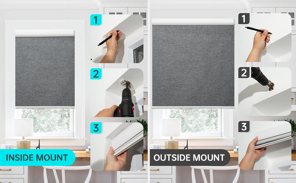 MUSCLEAREA Motorized Blinds with Remote Smart Blinds for Window Blackout Roller