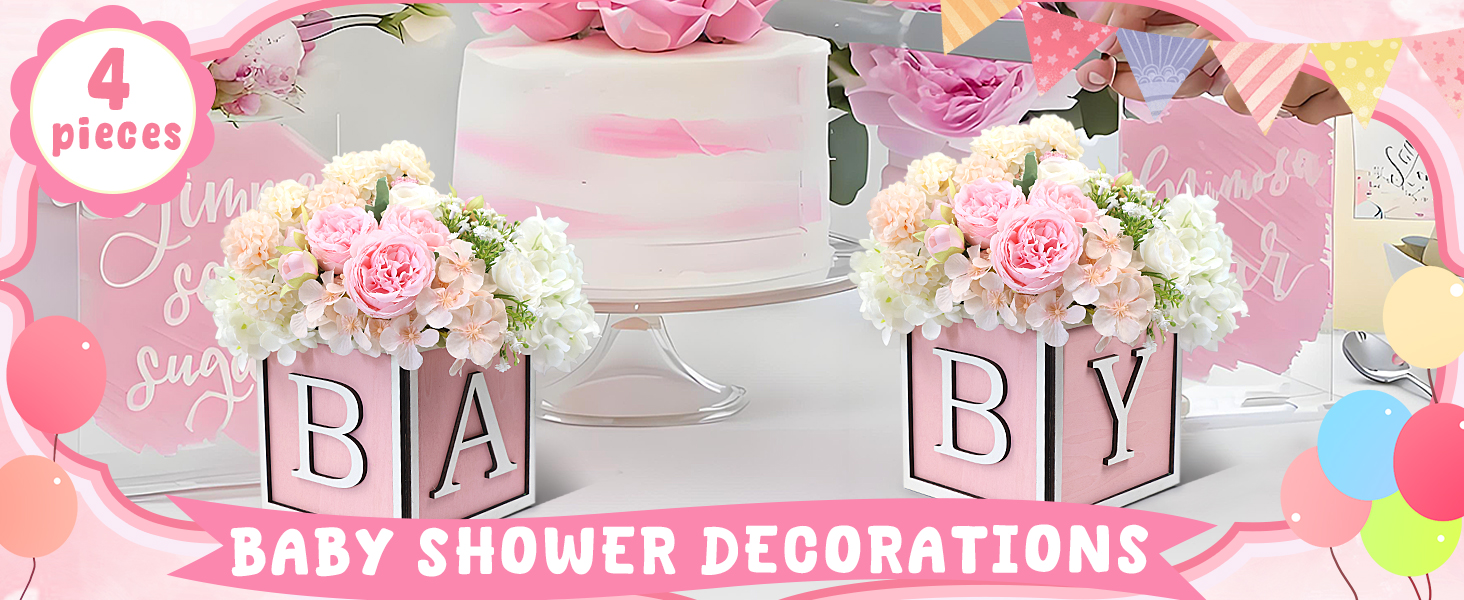 4 Set Baby Shower Centerpieces for Tables