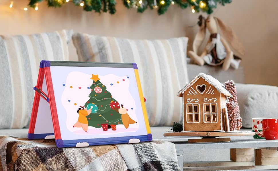 Desktop Drywipe Easel Whiteboard Small Double