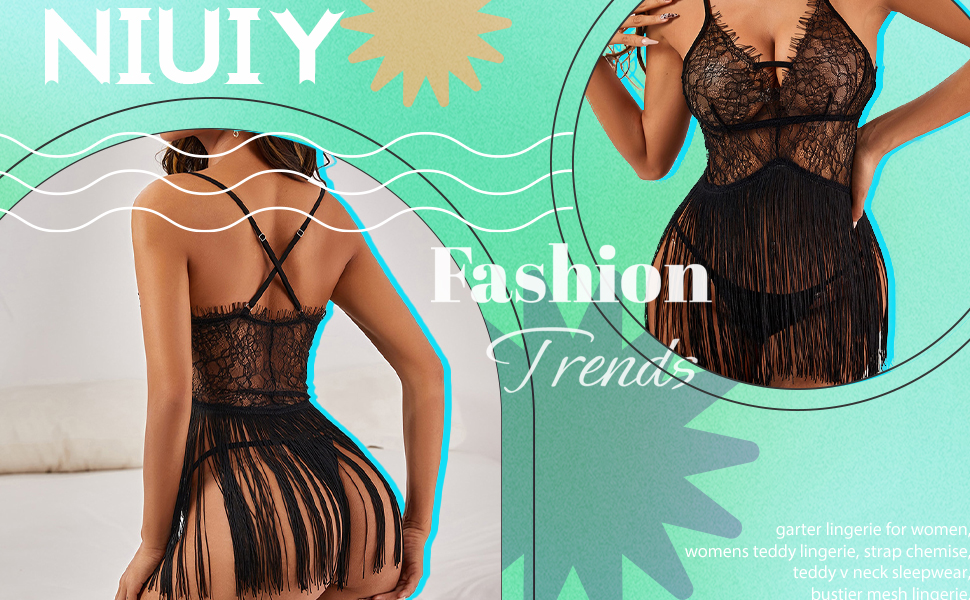 Babydoll Teddy Lingerie Bodysuit…