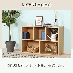 Amazon｜不二貿易 フリーボックス カラーボックス 2列 幅59×奥行