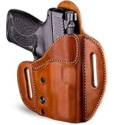 Urban Carry LockLeather OWB Brown Holster - Secure & Comfortable Leather/Polymer Hybrid Design fo...