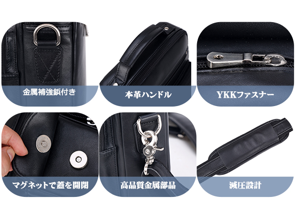 Amazon | [Masa Kawa] 雅革 ショルダーバッグ メンズ 本革 縦型