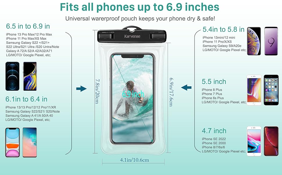 clear waterproof phone pouch