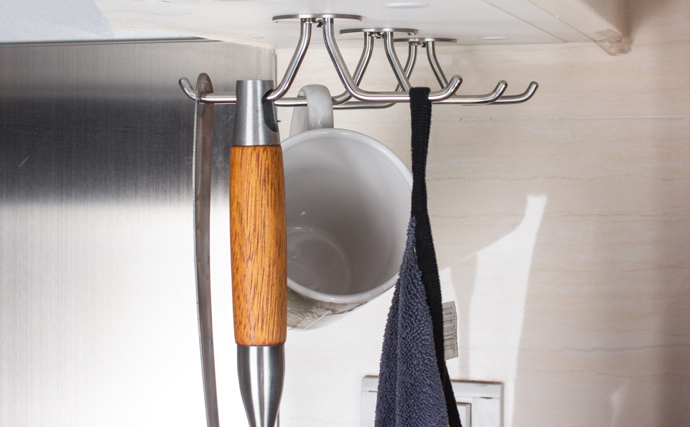simpletome Mug Hooks Under Coffee Cup Organizer Ceiling Storage