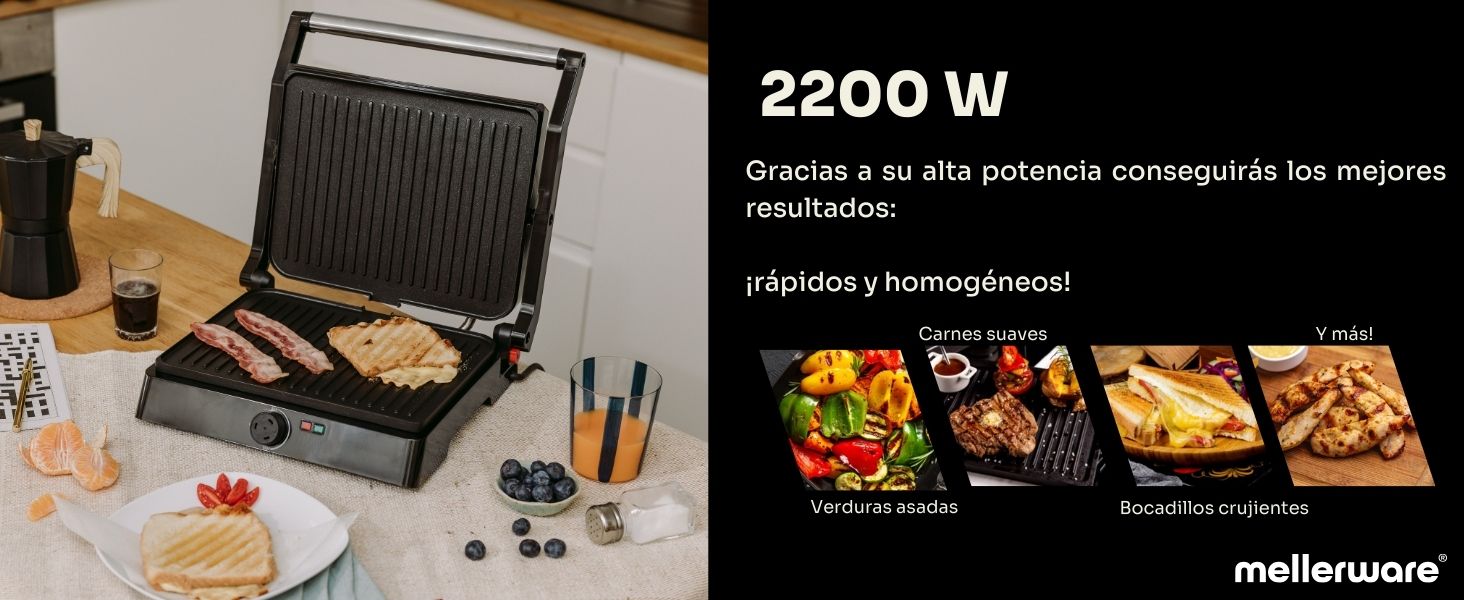 2200 W, resultados rapidos y homogeneos
