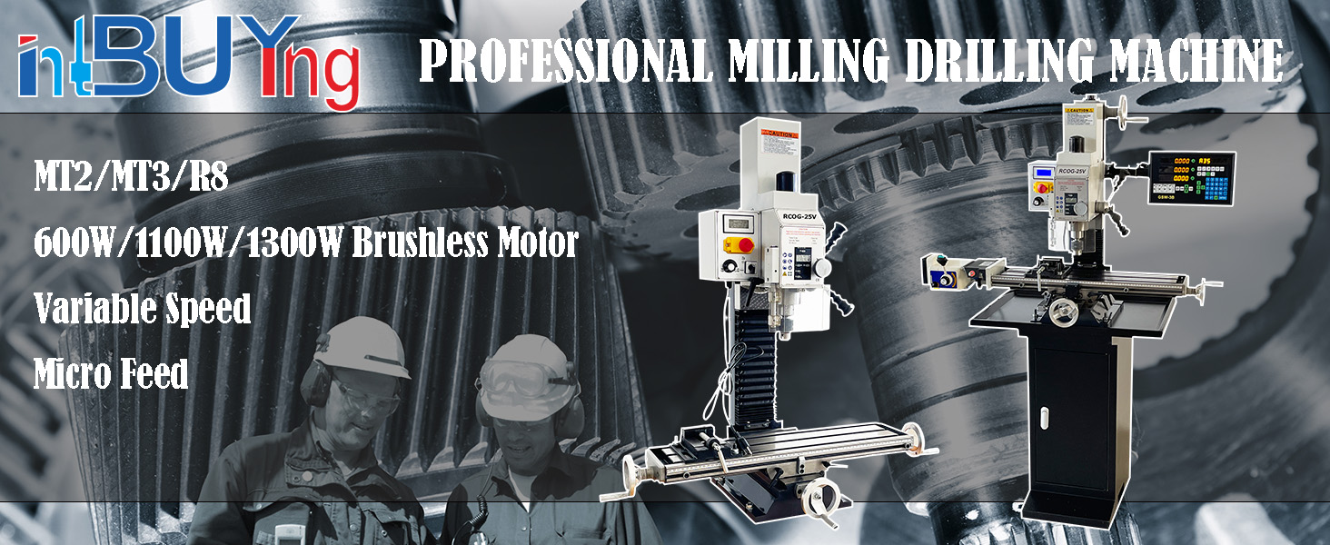 INTBUYING Mini Milling Drilling Machine R8 Mill Drill Machine Precision