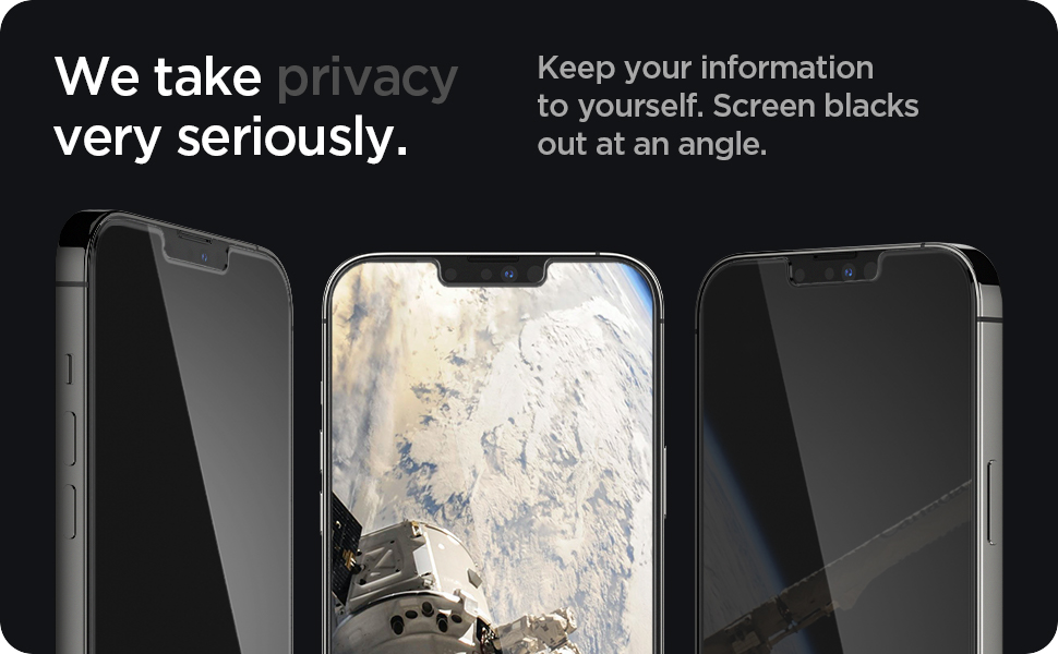 TReams Privacy AntiSpy Tempered Glass Screen Protector Compatible For