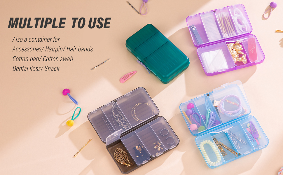 Yaklim Travel Pill Organizer, 7 Compartments