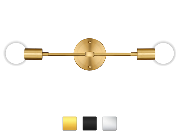 brushed golden wall mounted lamp