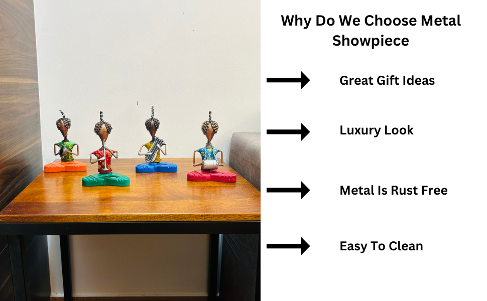 Metal Handcrafted Multicolor Table Showpiece