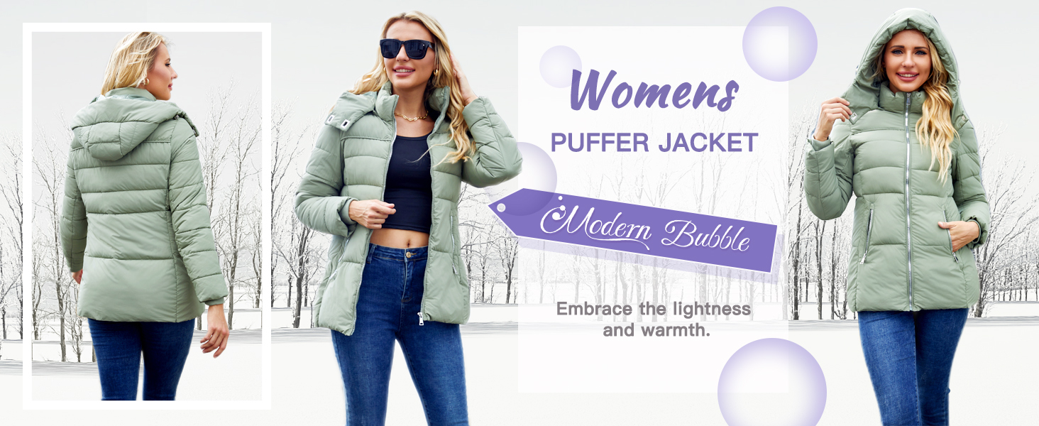 Womens Packable Puffer Jacket
