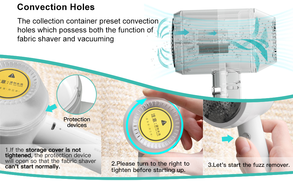 PRITECH Electric Fabric Shaver Rechargeable Lint Remover Portable