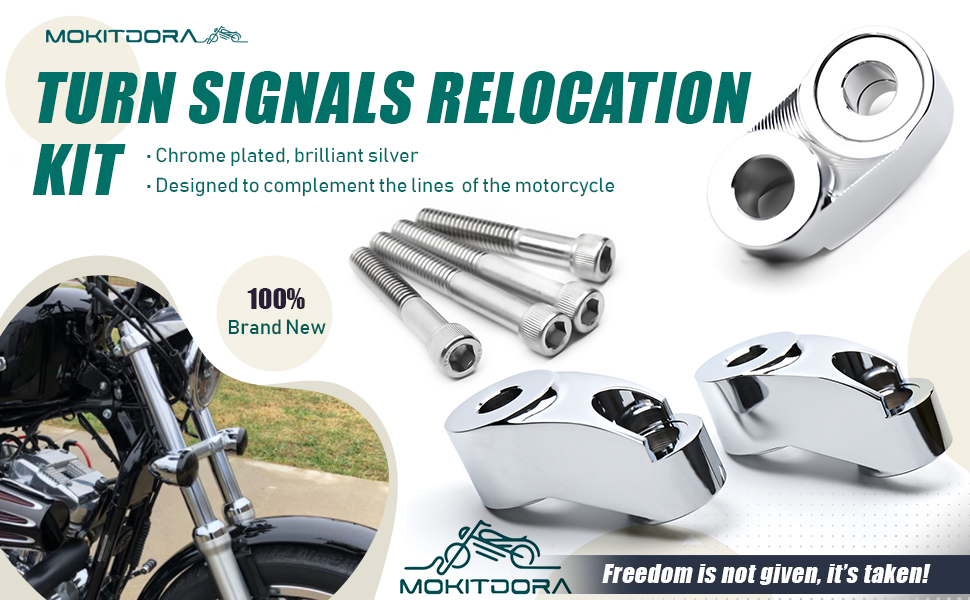 MoKitDora Dyna Sportster Front Turn Signal Relocation Kit