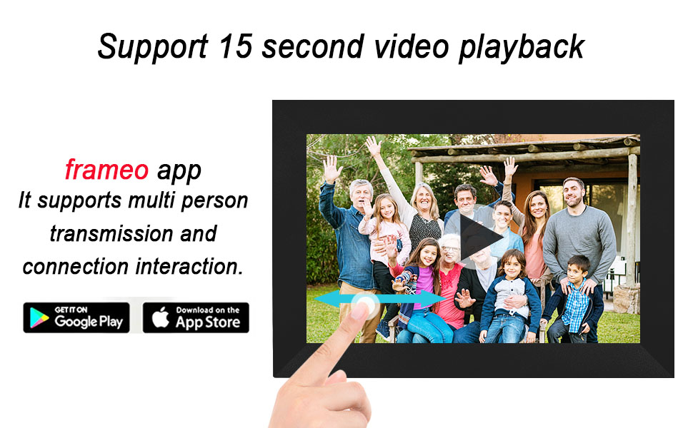 TEKXDD Digital Photo Frame WiFi, 10.1 Inch Smart Cloud Digital Picture