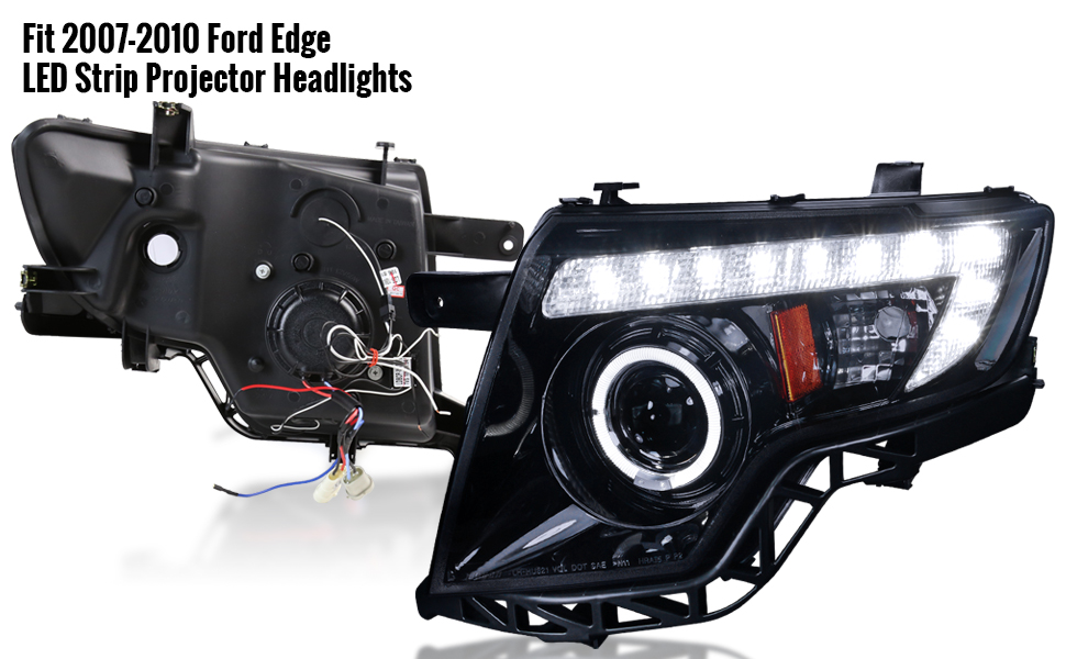 HARDYフェボライト9#7/8ティップ付 Pair Headlight For 2019-2021 Ford Edge Full LED w/DRL Right&