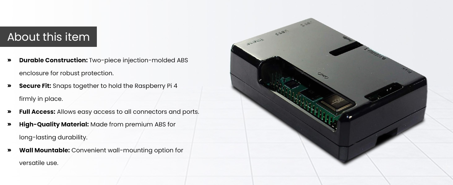 Raspberry Pi 4 Model B Black Case