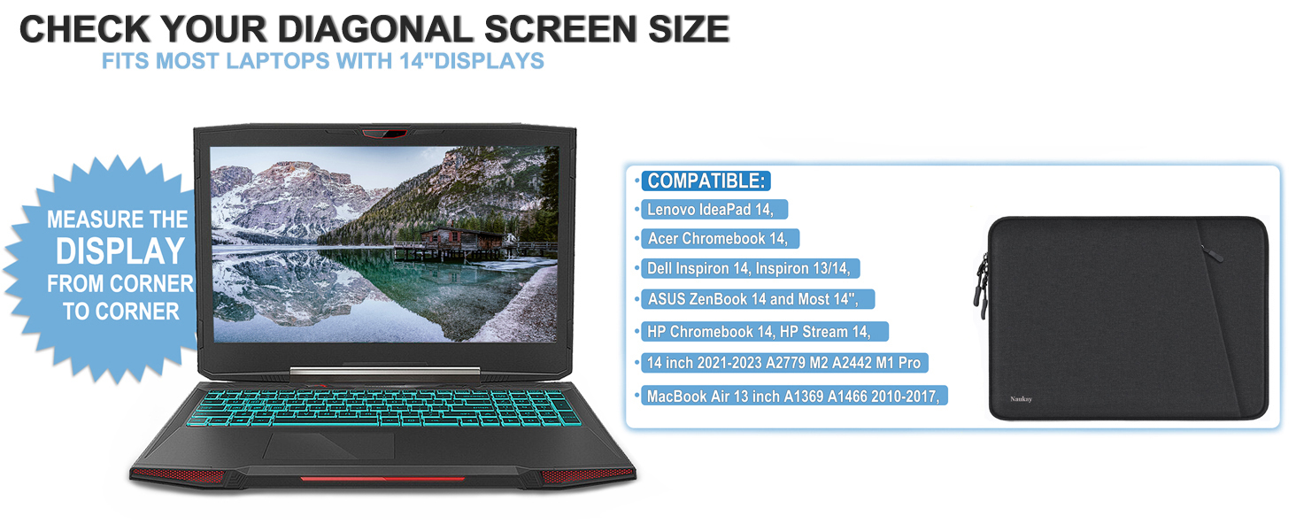 Laptop Sleeve Bag 14 inch,