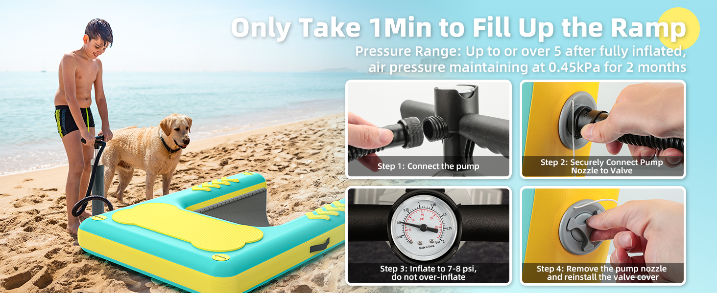 inflatable dog boat ramp