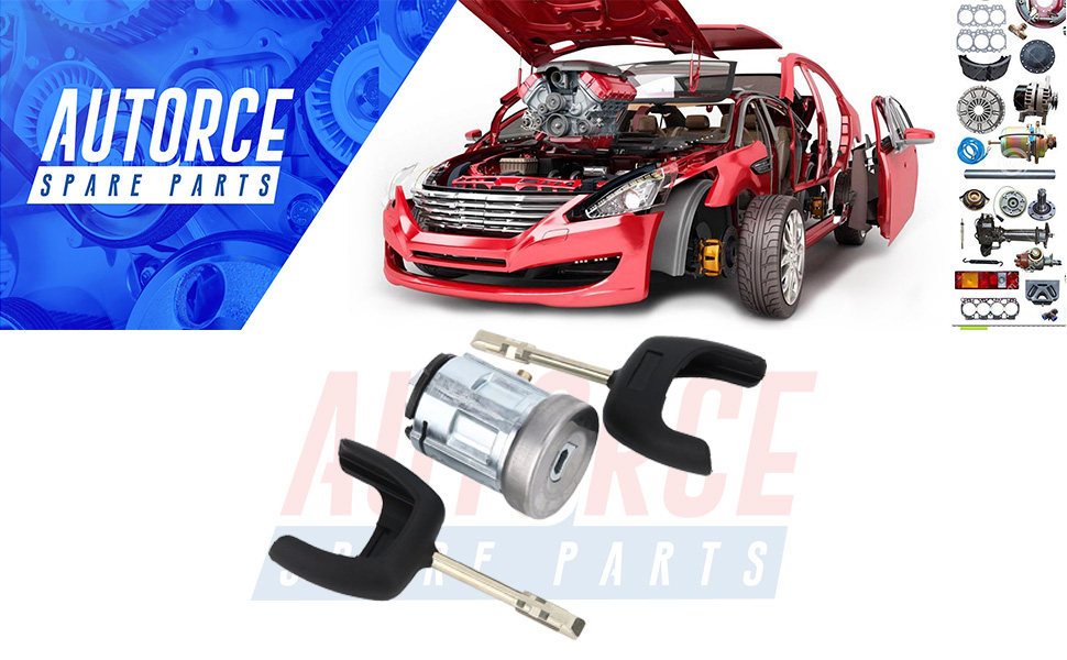 Ignition Switch Lock Barrel Cylinder Set + 2 Keys For Ford Transit Mk7